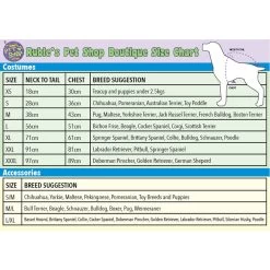 DC Comics Batgirl Pet Costume -Entertainment Toy Store Batgirl Pet Costume Size Chart 887837