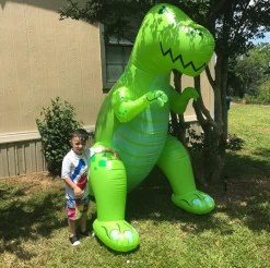 Giant Inflatable T-Rex Dinosaur Yard Sprinkler 1.9m Tall! -Entertainment Toy Store BigMouth Inc Dinosaur Sprinkler IRL 00001