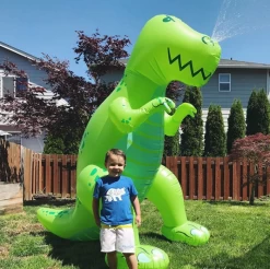 Giant Inflatable T-Rex Dinosaur Yard Sprinkler 1.9m Tall! -Entertainment Toy Store BigMouth Inc Dinosaur Sprinkler IRL 00003