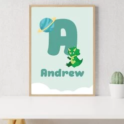 Personalised Initial Name Kids Poster