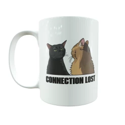 Prima Black Cat Zoning Out Mug