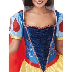 Disney Snow White Deluxe Adult Costume 9 Disney Snow White Deluxe Adult Costume -Entertainment Toy Store Snow White Deluxe Adult Costume Close Up 820515