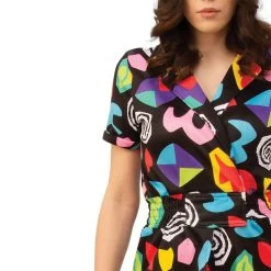 Stranger Things Eleven Mall Dress Adult Costume 10 Stranger Things Eleven Mall Dress Adult Costume -Entertainment Toy Store Stranger Things Eleven Mall Dress Adult Costume Close Up 701016