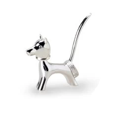 Silver Dog Ring Holder