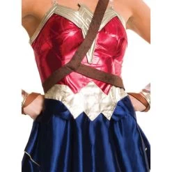 DC Comics Wonder Woman Justice League Adult Costume -Entertainment Toy Store Wonder Woman Adult Costume Close Up 4 820953