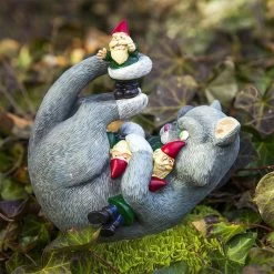 Cat Attack Garden Gnome