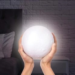 Moon LED Rechargeable Touch Lamp 15cm -Entertainment Toy Store Yellow Octopus Celestial Moon Light1