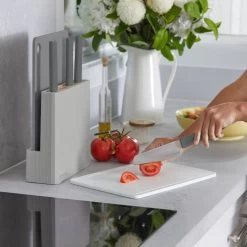 Cut & Store Chopping Boards With Knives | 7pc Set
