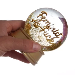 Feminist As F*ck | Glitter Ball Snow Globe -Entertainment Toy Store Yellow Octopus Feminist Snow Globe 2