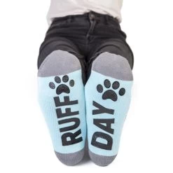 French Bulldog Ruff Day Hidden Message Socks -Entertainment Toy Store Yellow Octopus French Bulldog Socks 1