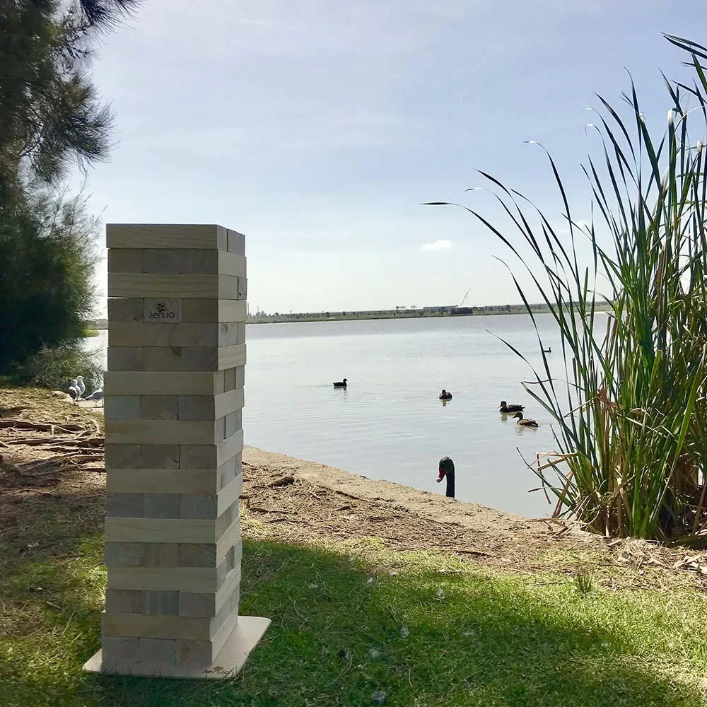 Giant Wooden Stacking Tower Blocks Outdoor Game 12 Giant Wooden Stacking Tower Blocks Outdoor Game - Image 10