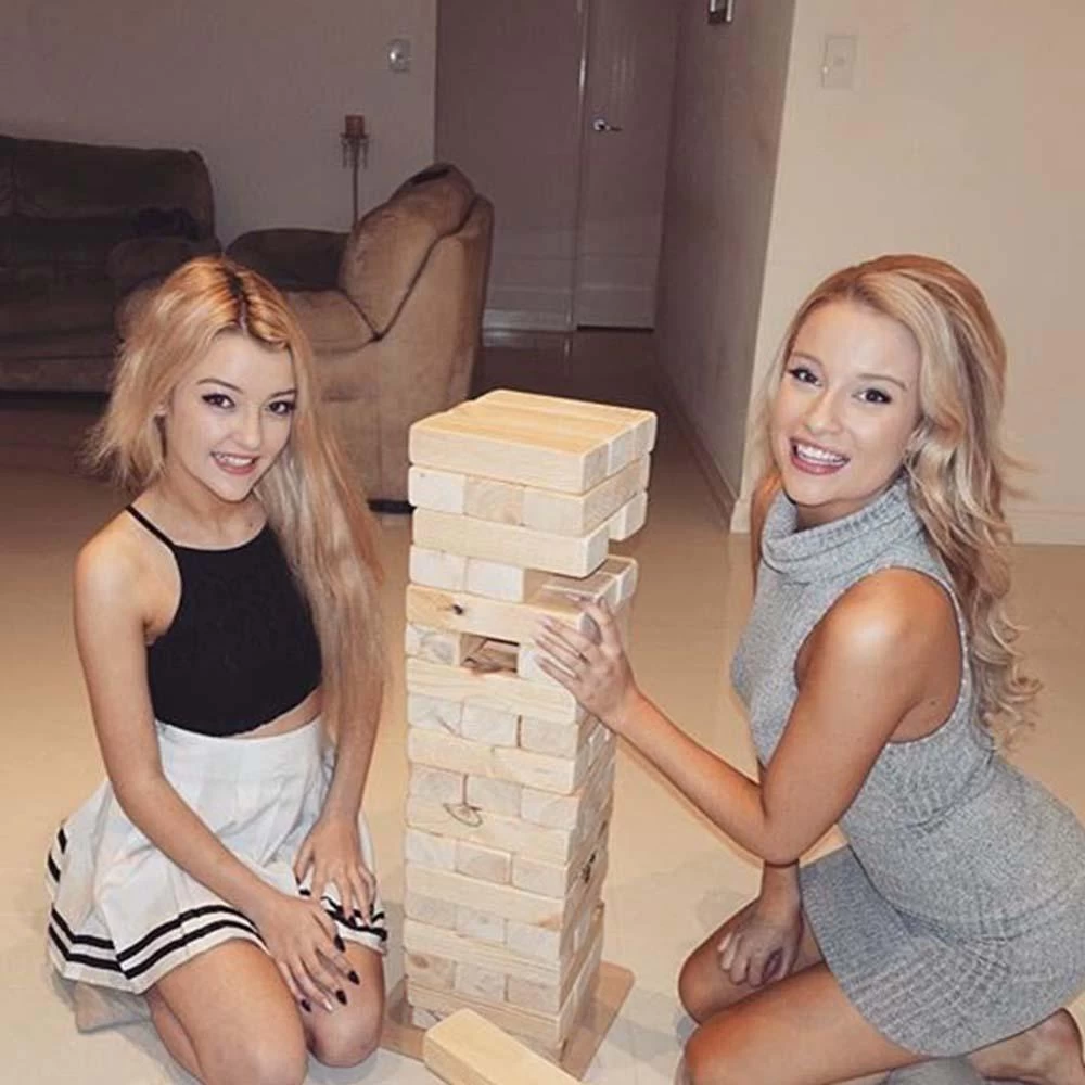 Giant Wooden Stacking Tower Blocks Outdoor Game 10 Giant Wooden Stacking Tower Blocks Outdoor Game - Image 8