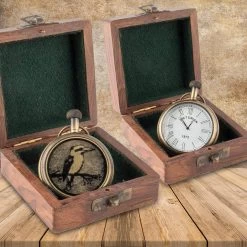 Vintage Kookaburra Brass Pocket Watch