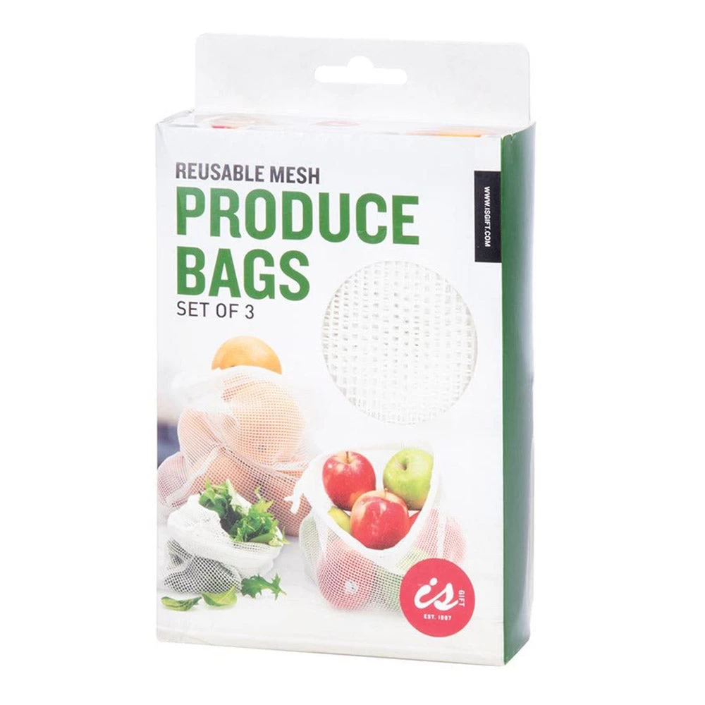 Reusable Mesh Produce Bags - Set Of 3 4 Reusable Mesh Produce Bags - Set Of 3 - Image 2
