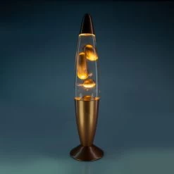 Metallic Gold Lava Lamp 7 Metallic Gold Lava Lamp -Entertainment Toy Store Yellow Octopus Metallic Gold Lava Lamp 1