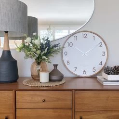 Scarlett Minimalist Wall Clock White