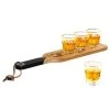 Serving Paddle With 4 Shot Glasses -Entertainment Toy Store Yellow Octopus Serving Paddle With 4 Shot Glasses