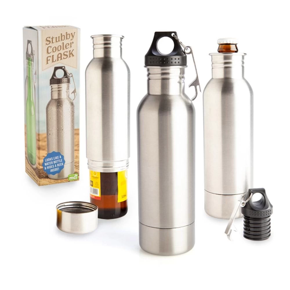 Stubby Cooler Drink Bottle Flask 3 Stubby Cooler Drink Bottle Flask