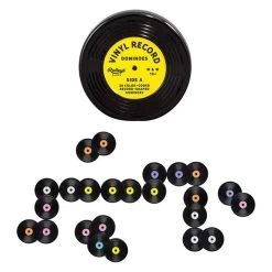 Vinyl Record Dominoes With Tin -Entertainment Toy Store Yellow Octopus Vinyl Record Dominoes 2
