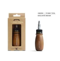 Wooden Stubby Screwdriver Bit Set