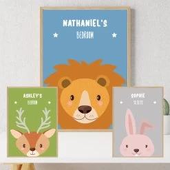 Personalised Animals Kids Poster