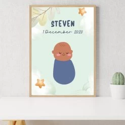 Personalised Sleepy Baby Poster