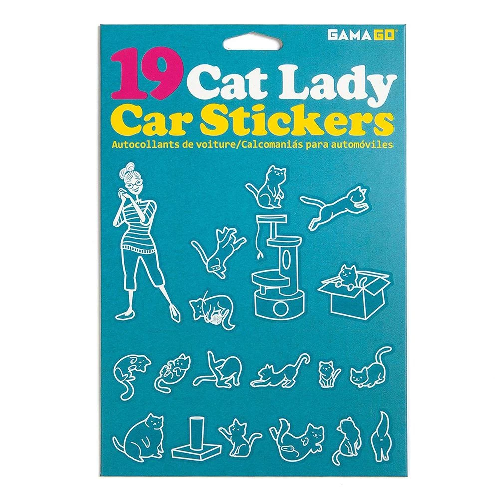 Cat Lady Car Window Decal Stickers 4 Cat Lady Car Window Decal Stickers - Image 2