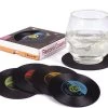 Set Of 4 Record Coasters 1 Set Of 4 Record Coasters -Entertainment Toy Store gamago record coasters set of 4 yellow octopus 30768081034
