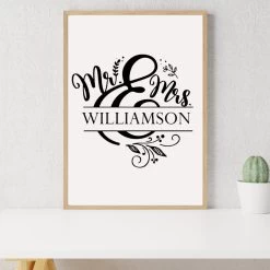 Personalised Mr & Mrs Poster