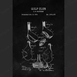 Golf Patent Prints Wall Art | Set Of 3 -Entertainment Toy Store product golf 1