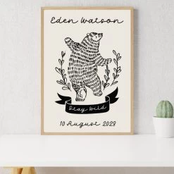 Personalised Stay Wild Kids Poster