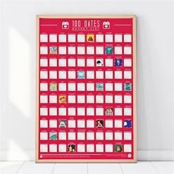 100 Dates To Go On Scratch Poster