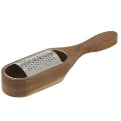 Acacia Wood Hand Held Grater With Holder