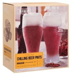 Set Of 2 Chilling Beer Glasses