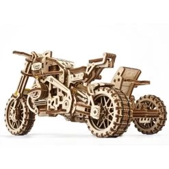 Ugears Mechanical Scrambler UGR-10 Motorbike & Sidecar Model Kit -Entertainment Toy Store yellow octopus Ugears Motorcycle Scrambler UGR 10 with sidecar08 max 1100