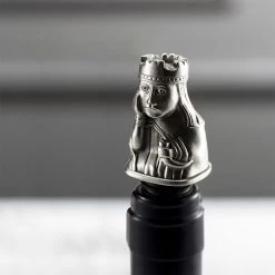 Lewis Chess Queen Pewter Bottle Stopper