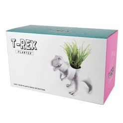 T-Rex Ceramic Dinosaur Planter Pot -Entertainment Toy Store yellow octopus dinosaur t rex planter 1