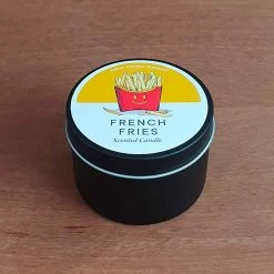 French Fries Scented Candle Tin -Entertainment Toy Store yellow octopus french fries scented candle travel tin 2