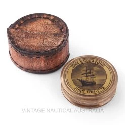 Brass Vintage Explorer HMS Endeavour Compass -Entertainment Toy Store yellow octopus hms endeavour brass compass 1