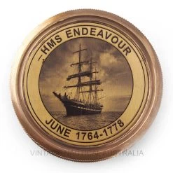 Brass Vintage Explorer HMS Endeavour Compass