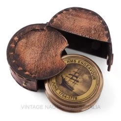 Brass Vintage Explorer HMS Endeavour Compass -Entertainment Toy Store yellow octopus hms endeavour brass compass 8