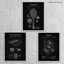 Tennis Patent Prints Wall Art | Set Of 3