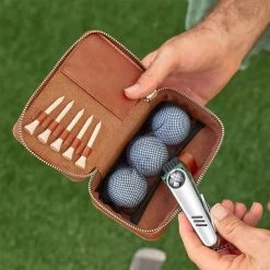 Golf Gift Set In Vegan Leather Case