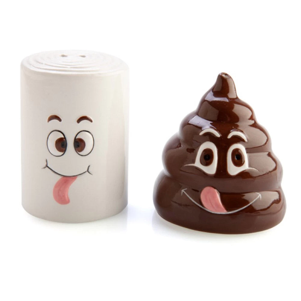 Poop & Toilet Paper Salt & Pepper Shaker Set 5 Poop & Toilet Paper Salt & Pepper Shaker Set - Image 3