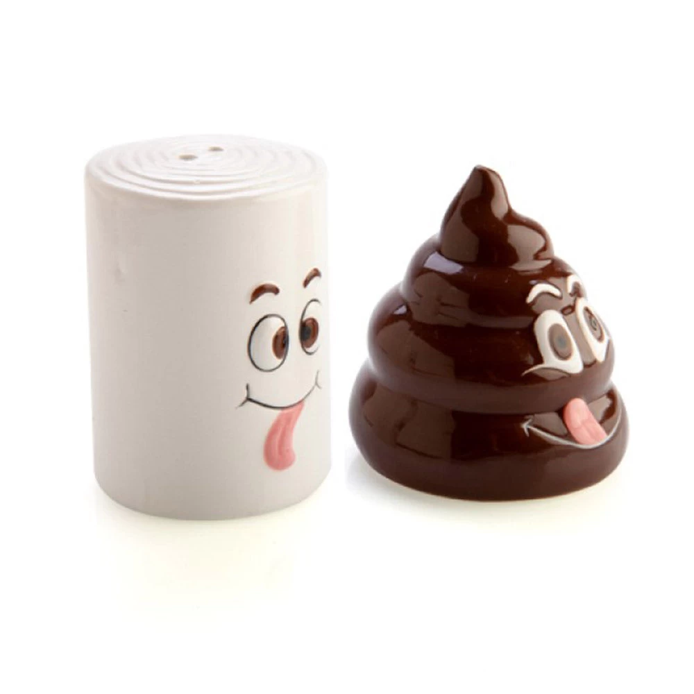 Poop & Toilet Paper Salt & Pepper Shaker Set 6 Poop & Toilet Paper Salt & Pepper Shaker Set - Image 4