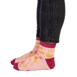 Glittery Queen Mum Off Duty Non-Slip Socks -Entertainment Toy Store yellow octopus queen mum glittery socks 1