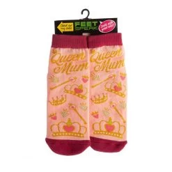 Glittery Queen Mum Off Duty Non-Slip Socks -Entertainment Toy Store yellow octopus queen mum glittery socks 2