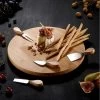 Spinning Lazy Susan Serving Board & Knives Set -Entertainment Toy Store yellow octopus spinning lazy susan serving board with knives 1