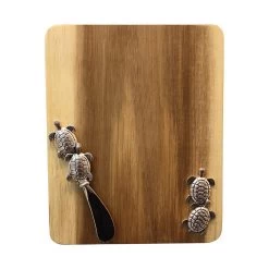 Turtle Acacia Cheeseboard & Condiment Spreader